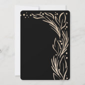 Golden Branches Border Huwelijksuitnodiging Kaart (Achterkant)