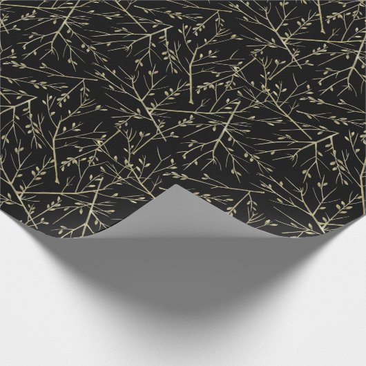 Golden branches cadeaupapier (Hoek)