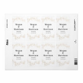 Golden Branches Wedding Design Etiket (Full Sheet)