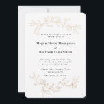 Golden Branches Wedding Invitation Kaart<br><div class="desc">Ik creëerde een gouden huwelijkssuite geïnspireerd door verse takken van de lente. Dit collectie zal perfect zijn voor een zomer- of lenteverbruiloft. Volledig collectie beschikbaar op https://www.zazzle.com/collections/golden_branches-119630827922438911</div>