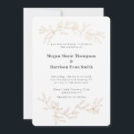 Golden Branches Wedding Invitation Kaart<br><div class="desc">Ik creëerde een gouden huwelijkssuite geïnspireerd door verse takken van de lente. Dit collectie zal perfect zijn voor een zomer- of lenteverbruiloft. Volledig collectie beschikbaar op https://www.zazzle.com/collections/golden_branches-119630827922438911</div>