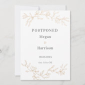 Golden Branches Wedding Postponed Notice Save The Date (Voorkant)