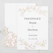 Golden Branches Wedding Postponed Notice Save The Date (Voorkant / Achterkant)
