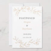 Golden Branches Wedding Postponed Notice Save The Date (Voorkant)