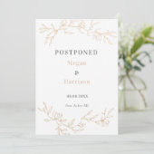 Golden Branches Wedding Postponed Notice Save The Date (Staand voorkant)