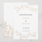 Golden Branches Wedding Postponed Notice Save The Date (Voorkant / Achterkant)