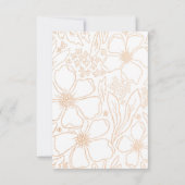 Golden Branches White Wedding RSVP Kaart (Achterkant)