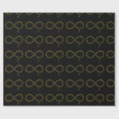 Golden Brass Infinity Hearts Cadeaupapier (Vlak)