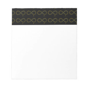 Golden Brass Infinity Hearts Notitieblok