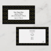 Golden Brass Infinity Hearts Visitekaartje (Voorkant / Achterkant)