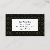 Golden Brass Infinity Hearts Visitekaartje (Voorkant)