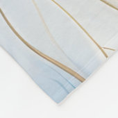 Golden Breeze - Stroom van Blauw en Goud Abstracte Fleece Deken (Hoek)