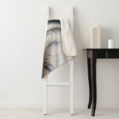 Golden Breeze Zacht Blauw En Goud Stromende Kunst Sherpa Deken (In situ)