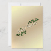 Golden Bridal Shower Invitation Gift Register Kaart (Achterkant)