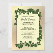 Golden Bridal Shower Invitation Gift Register Kaart (Voorkant)