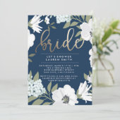 Golden Bride - Uitnodiging voor bruidsdouche (Staand voorkant)