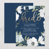 Golden Bride - Uitnodiging voor bruidsdouche (Voorkant / Achterkant)