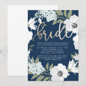 Golden Bride - Uitnodiging voor bruidsdouche (Voorkant / Achterkant)