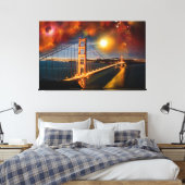 Golden Bridge Fantasy Landschap Canvas Afdruk (Insitu (Slaapkamer))
