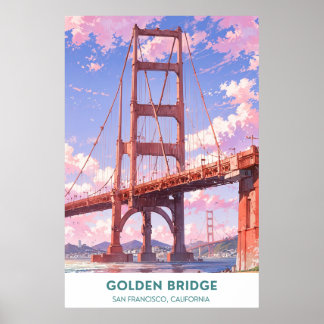 Golden Bridge, San Francisco, Californië Poster