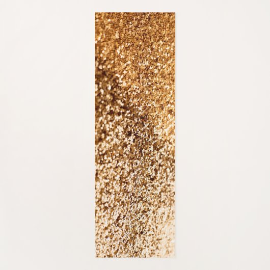 Golden Bright Bokeh Glitter Yoga Mat (Voorkant)