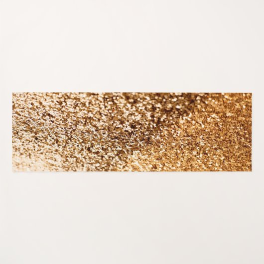 Golden Bright Bokeh Glitter Yoga Mat (Voorkant (horizontaal))