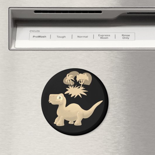 Golden Brontosaurus Magnet (Insitu (Vaatwasser))