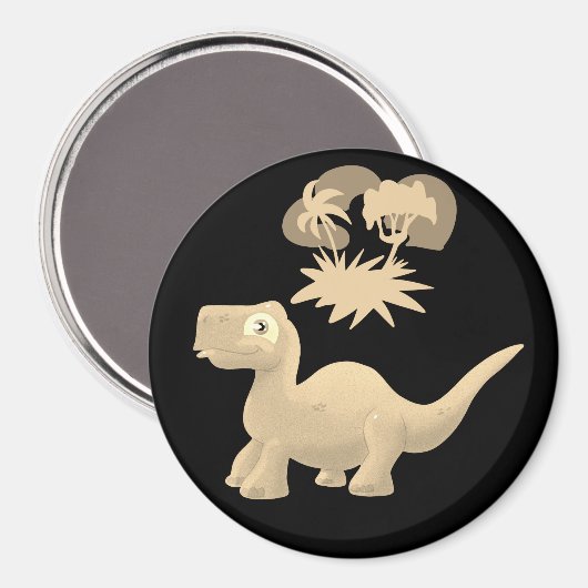 Golden Brontosaurus Magnet (Voorkant / Achterkant)