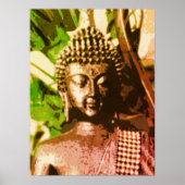 Golden Bronze Buddha Meditation Art Poster – Zen (Voorkant)
