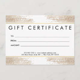 Golden Bronze Confetti Stippen Cadeaubon