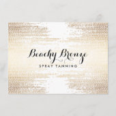 Golden Bronze Confetti Stippen Cadeaubon (Achterkant)