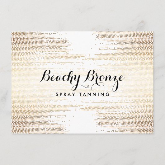 Golden Bronze Confetti Stippen Cadeaubon (Achterkant)