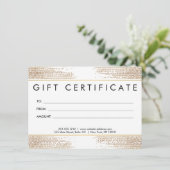 Golden Bronze Confetti Stippen Cadeaubon (Staand voorkant)