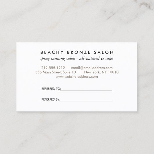 Golden Bronze Confetti Stippen Salon Verwijzing Ka (Achterkant)