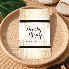 Golden Bronze Confetti Stippen Spray Tanning Salon Visitekaartje