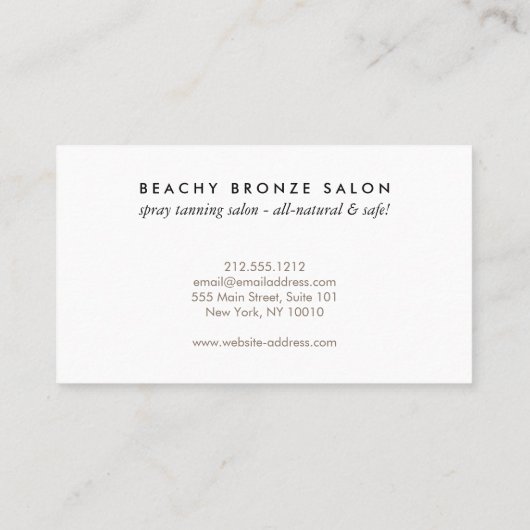 Golden Bronze Confetti Stippen Visitekaartje (Achterkant)