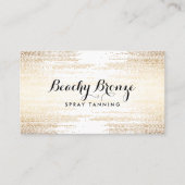 Golden Bronze Confetti Stippen Visitekaartje (Voorkant)