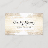 Golden Bronze Confetti Stippen Visitekaartje (Voorkant)