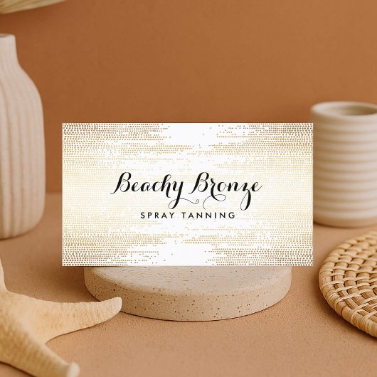 Golden Bronze Confetti Stippen Visitekaartje