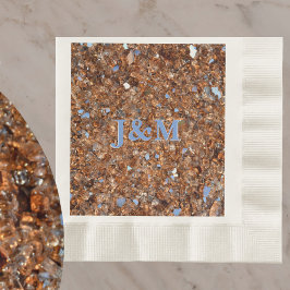 Golden Bronze Elegant Glitter Glam Servet