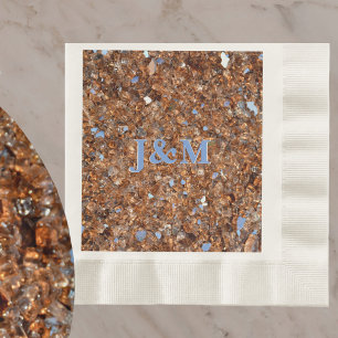 Golden Bronze Elegant Glitter Glam Servet