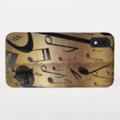 Golden Bronze en Zwarte Muzieknoten Case-Mate iPhone Case (Achterkant (horizontaal))
