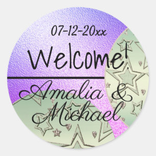 Golden bronze gradiënt gestructureerde zwarte kleu ronde sticker