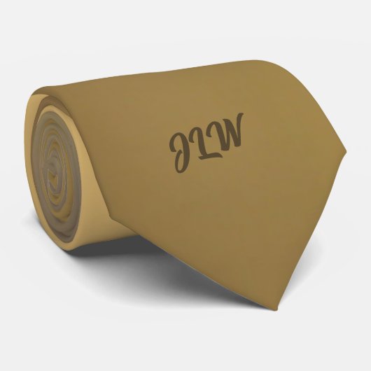 Golden Bronze met Stropdas van Initialen (Opgerold)