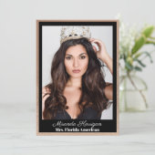 Golden Bronze Pageant Handtekening Kaarten (Staand voorkant)