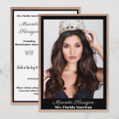 Golden Bronze Pageant Handtekening Kaarten (Voorkant / Achterkant)