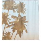 Golden Bronze Palms Beach Ombre Palm Trees Chic Douchegordijn (Voorkant)