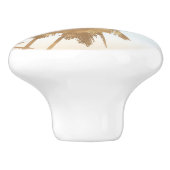 Golden Bronze Palms Beach Ombre Palm Trees Chic Keramische Knop (Zijkant)