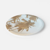 Golden Bronze Palms Beach Ombre Palm Trees Chic Papieren Bordje (Gekanteld)