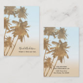 Golden Bronze Palms Beach Ombre Palm Trees Chic Visitekaartje (Voorkant / Achterkant)